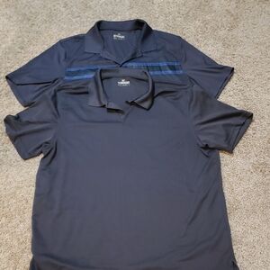 2 Men's XL Gray Polo Shirts